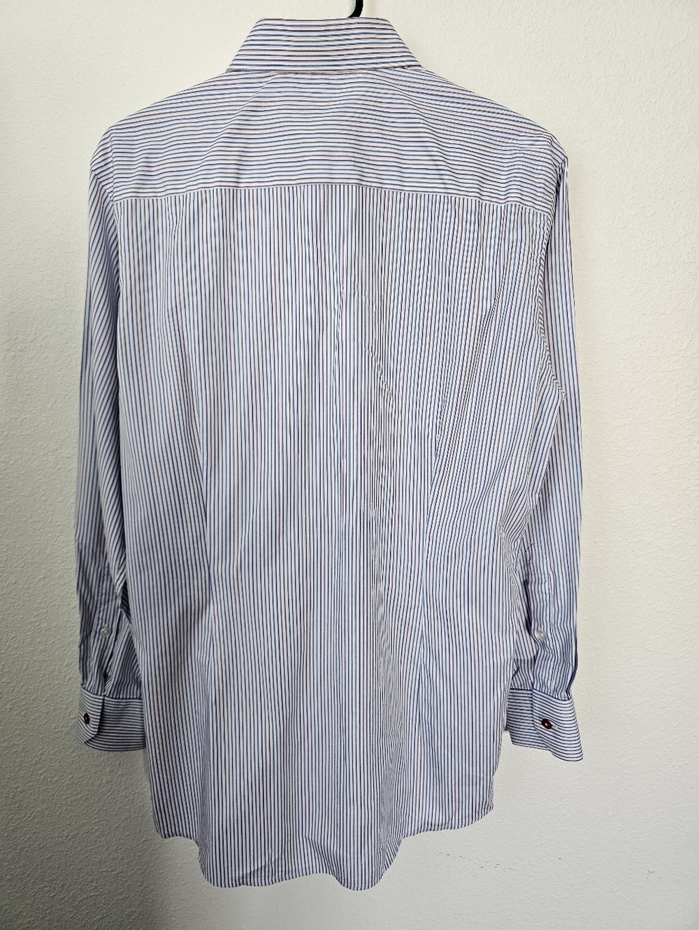 ETON Contemporary Men's Dress Shirt Size 39, 15 1/2 Striped W/Colored Buttons - Picture 4 of 10